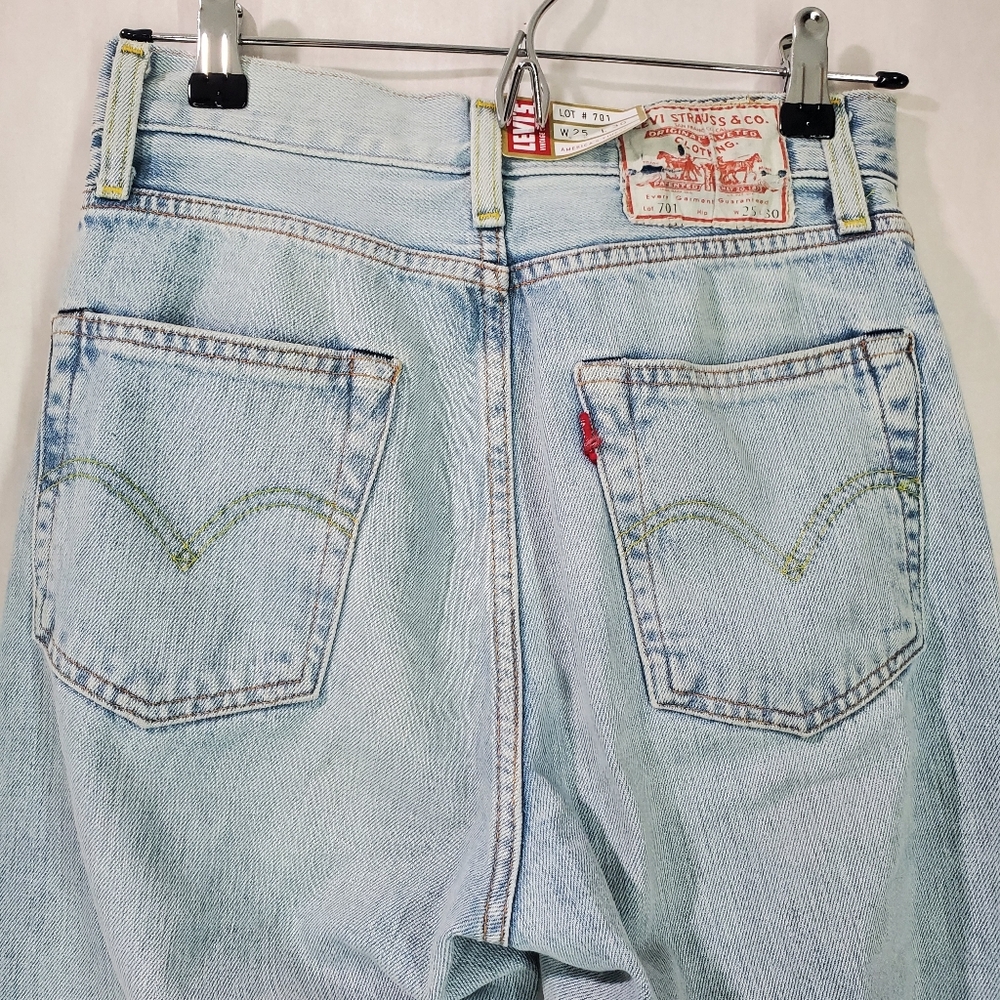 Levi's LVC 701 1950s Jeans Women Sz 25 X 30 Blue‎ Denim Pink Selvedge Big E Tab - Picture 9 of 13